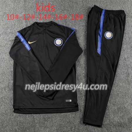 Inter Milan Dětské Tréninkový Mikina Soupravy Černá 2018/19